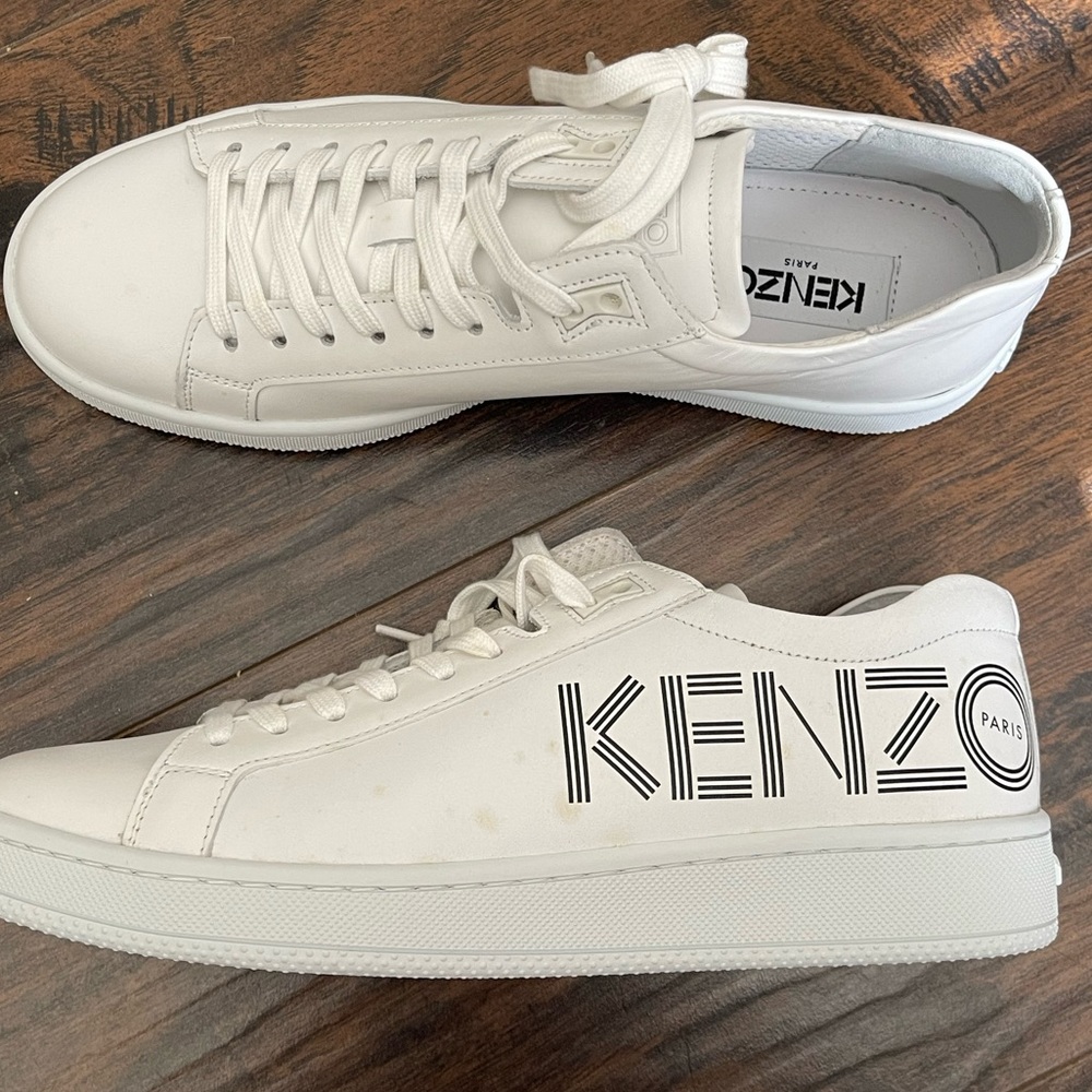 Kenzo Tennix White Leather Women's Sneakers View 2